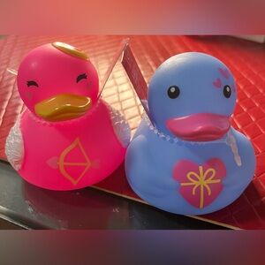 Pink and Blue Rubber Duck couple NWT